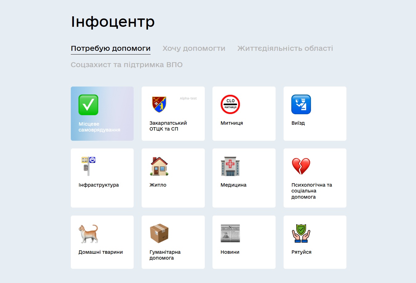 Допомога Закарпаття — довідковий портал